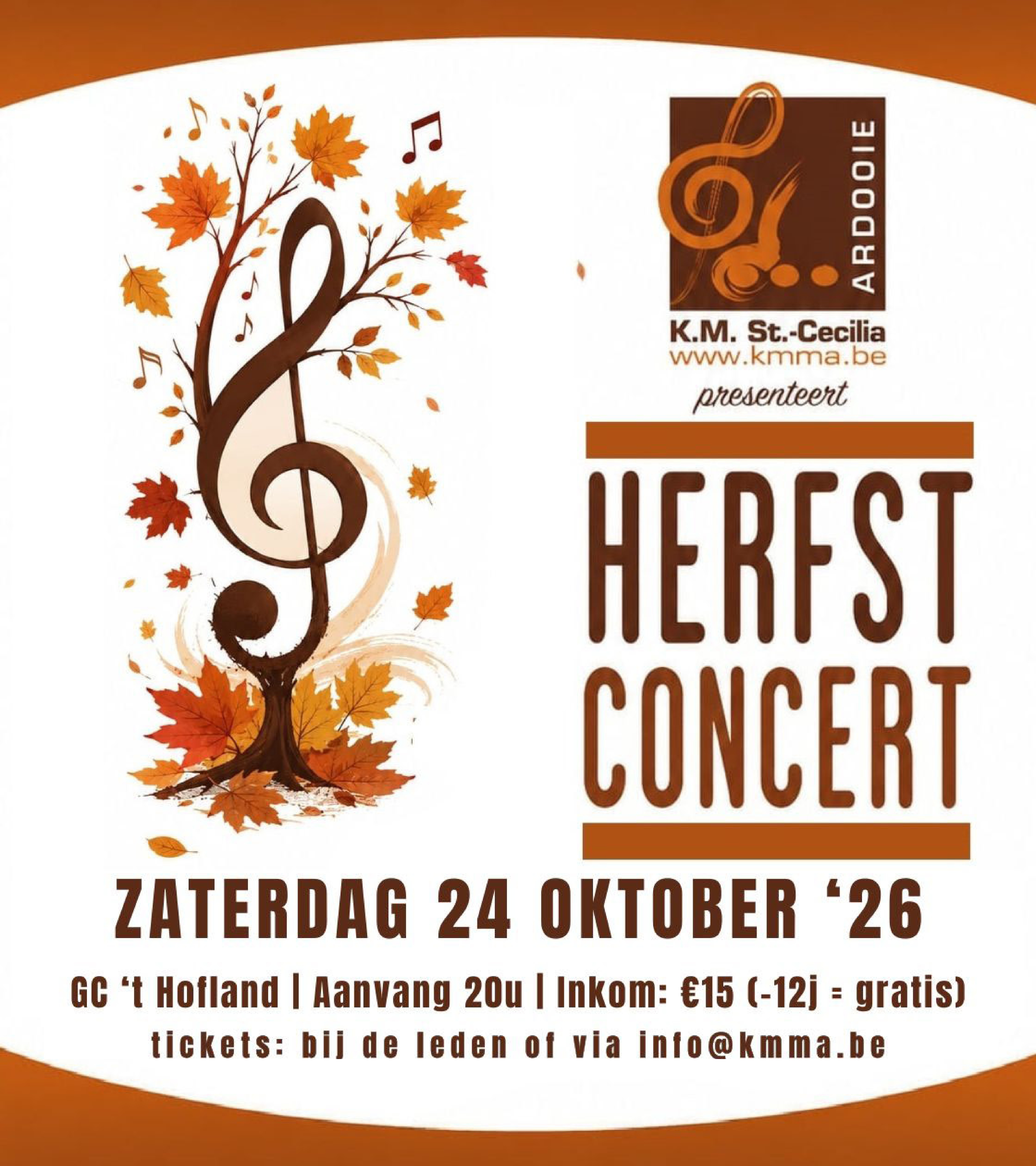Affiche van het Herfstconcert 2026
